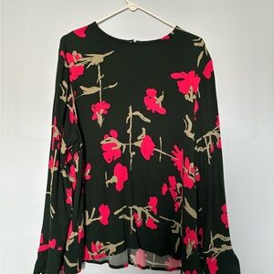 Marimekko Green and Red Floral Blouse euro size 46